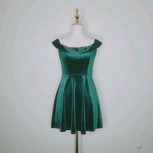 Game of Thrones Green Velvet Party Dress Forest Fairy Ren Fest Whimsigoth Grunge